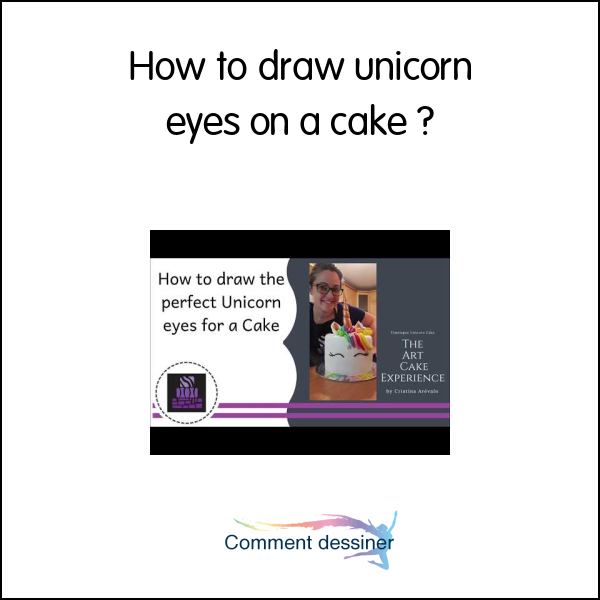 How to draw unicorn eyes on a cake